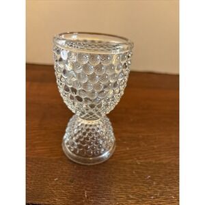 Westmoreland Glass Clear American Hobnail Thousand Eye Double Ended Egg Cup